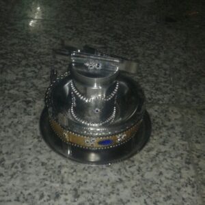 منقل اسپندی نگین دار جااسپند وانبر دار بزرگ